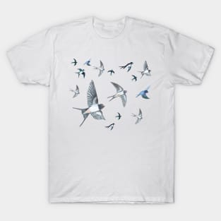 A flock of swallows T-Shirt